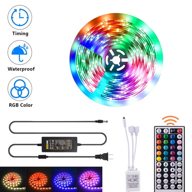 5M RGB 5050 Waterproof LED Strip light SMD 44 Key Remote 12V US Power Full Kit 5M RGB 5050 Waterproof LED Strip light SMD 44 Key Remote 12V US Power Full Kit